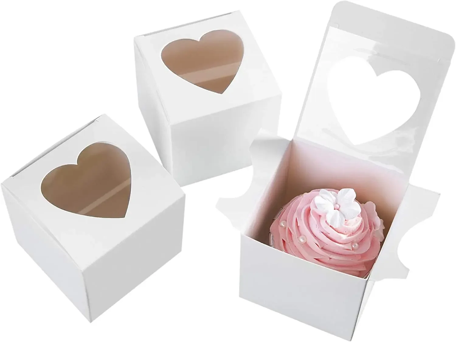 White Paper Candy Box Wedding Favors and Gifts Boxes Candies Bags for Guests Decoration Baby Shower Party Supplies Pack of 60