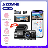 AZDOME ADAS Dash Cam M550 Pro 4K+2.5K Front and Rear Dash Camera for Cars 5.8GHz Wi-Fi GPS WDR Night Vision 24H Parking Monitor