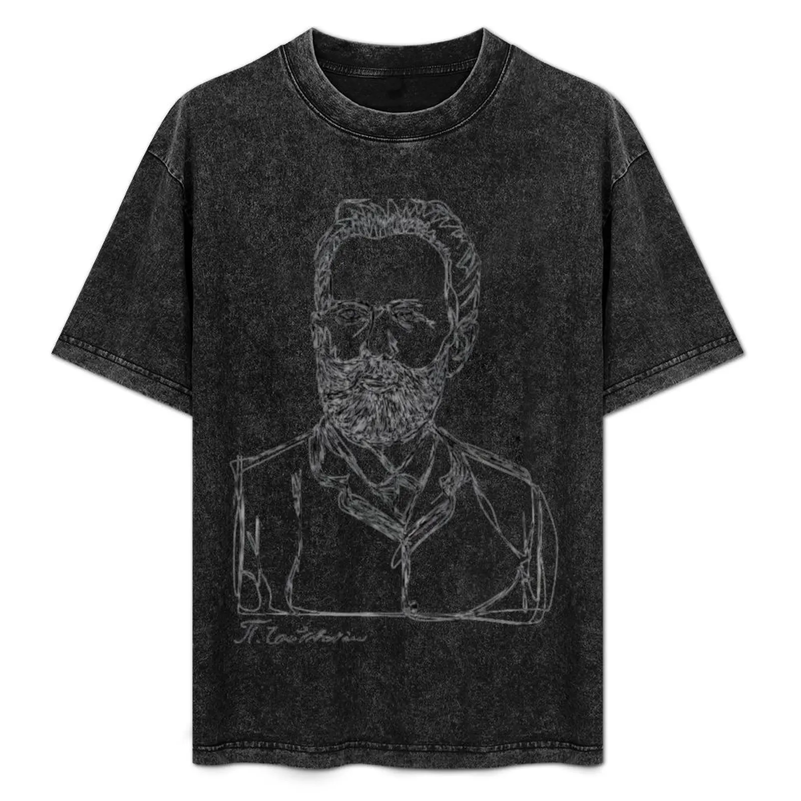 

Tchaikovsky Sketch T-Shirt cotton graphic tees Personalized t-shirt plus size clothes quick drying mens graphic t-shirts funny