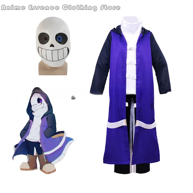 Game Anime Undertale Epictale Epic Sans Professor Halloween Cosplay Costume For Women Men Uniform Party Christmas Outfit Mask