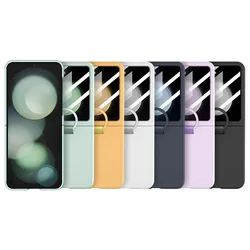 2025 Hot Skin Feel Glass Case for Samsung Galaxy Z Flip 7 FE 6 5 5G Fold business Fashion Cover Anti-knock Cases for Flip5 Flip6