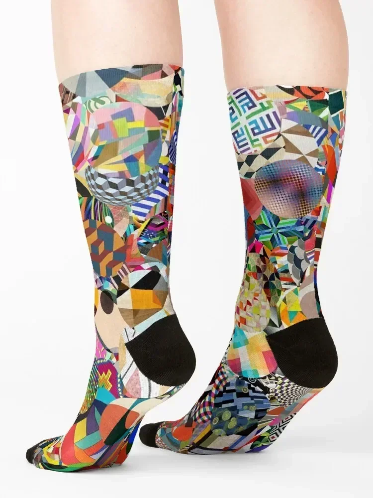 Geometric Art Socks man floral with print funny sock Socks Women Men's