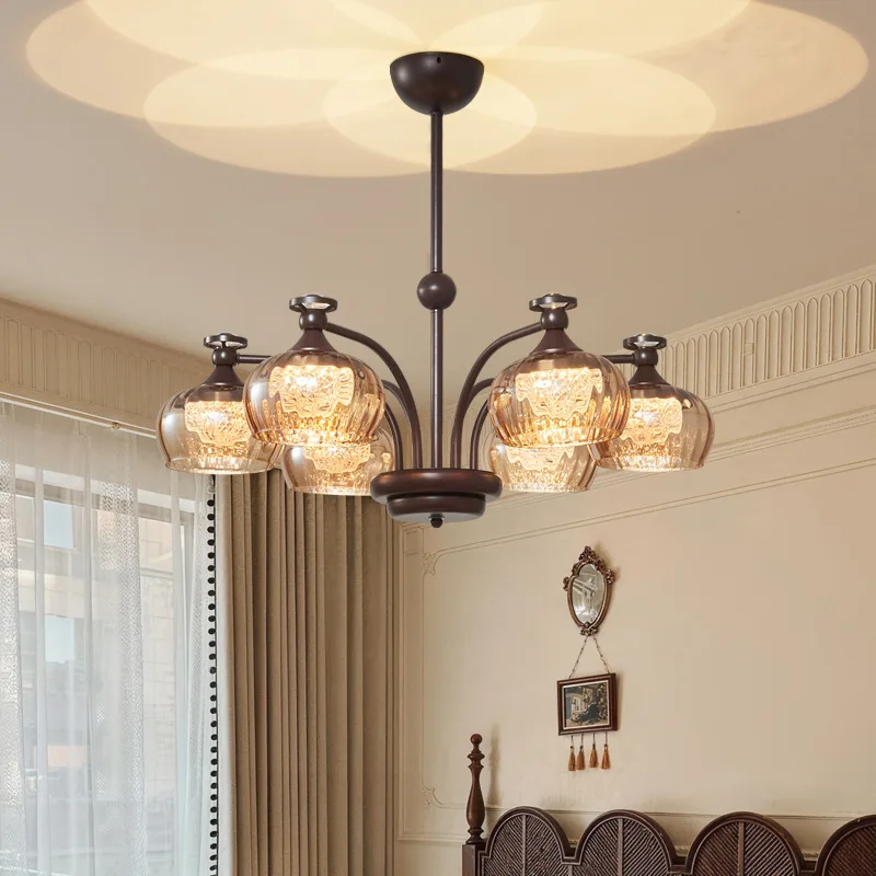 American Luxury Pendant Lights Villa Living Room Hotel Lobby Background Hanging Lamp High-end Home Decoration Ceiling Chandelier