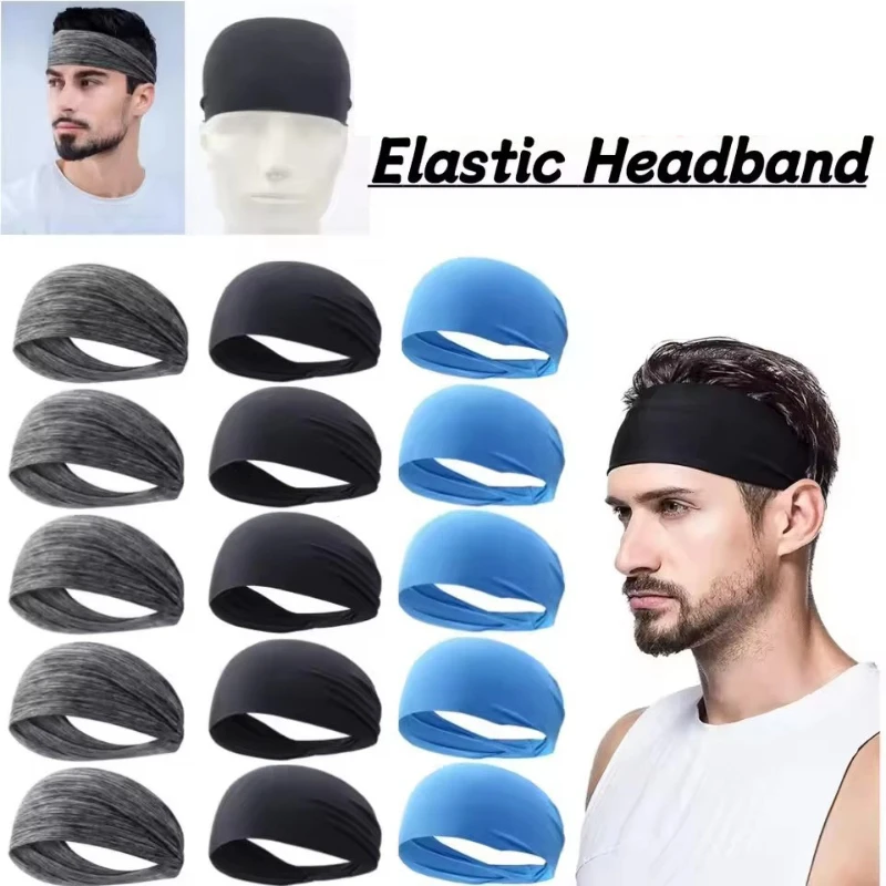 

1/2/3/4 шт. Мужская эластичная спортивная повязка на голову, впитывающая пот и предотвращающая его образование, для бега, фитнеса, йоги
