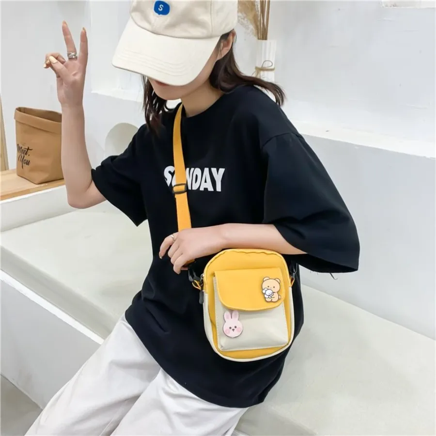 

Модная милая простая сумка через плечо Mori, литературный мобильный телефон, маленькая сумка для аксессуаров со свежей текстурой, женские сумки с диагональным крестом