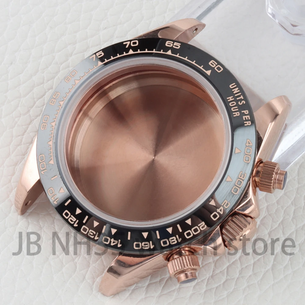 40MM Quartz Chronograph Stainless Steel Watch Case Sapphire Glass 100M Water-resistant For Seiko DAYTONA VK63 VK64 Movement