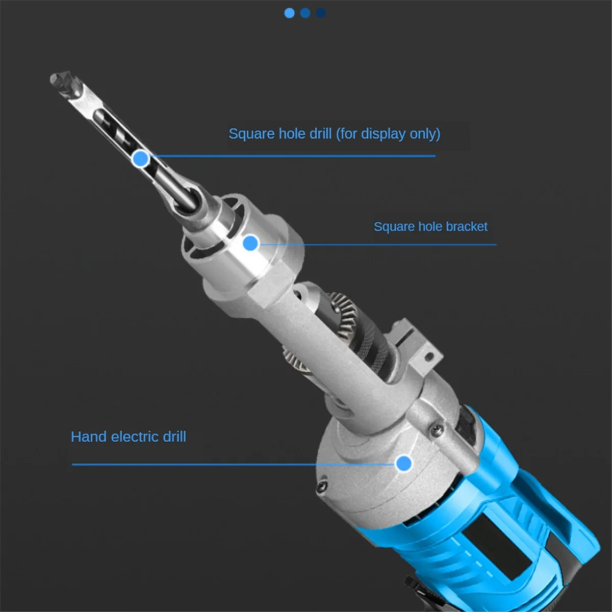 AT77 Square Hole Drill Bit Adapter Drill Bit Fixing Bracket Attachment Joint Mortiser Bit for Hand Electric Drill