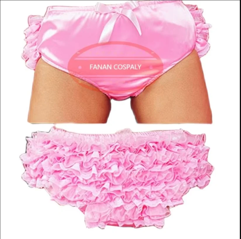 Shorts de Sirvienta, Sexy y Femeninos, Personalizables, con Lazo de Satén Rosa, para Juegos de Rol, en Varios Colores