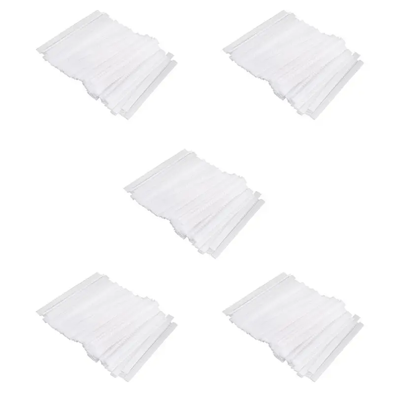 

ABWZ-500 Pcs Make Up Brush Pen Netting Cover Mesh Sheath Protectors Guards Protective Cover Sheath Net (White)