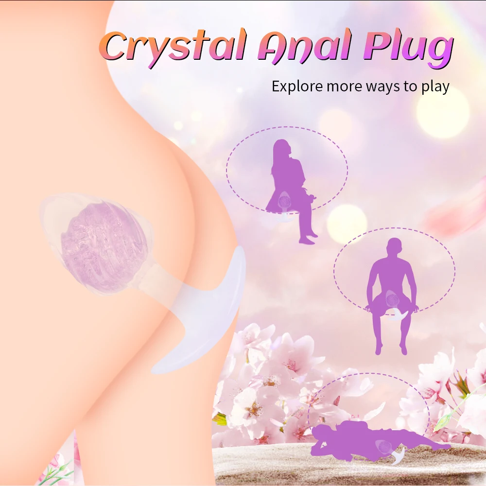 1szt Szklana wtyczka analna BDSM Erotyka dla dorosłych Love Pull Beads Crystal Glass Dildo Anal Plugs Prostate Massager Adult Supplies Sex Toy