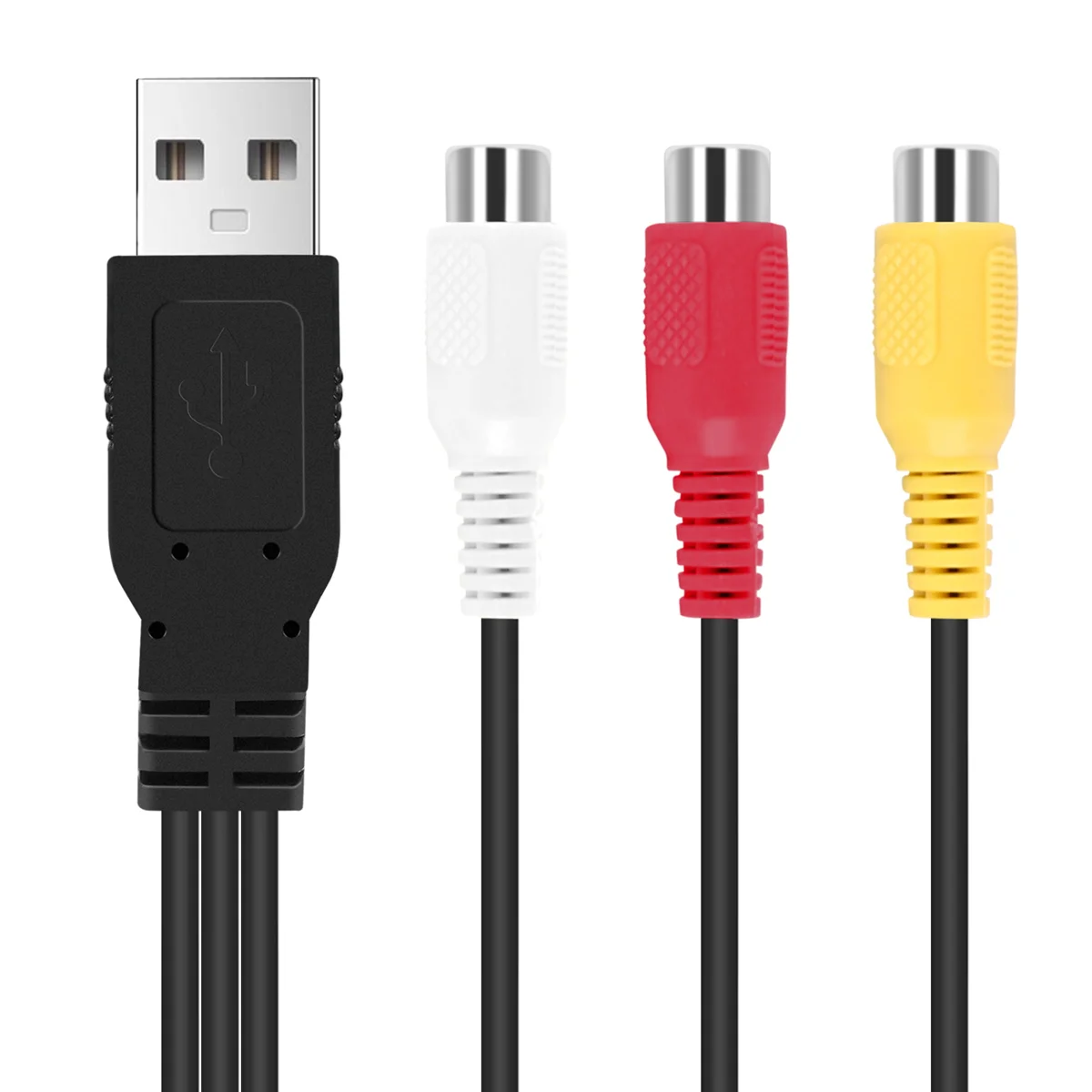 Eco-friendly USB to 3RCA Cable USB Female to 3 RCA Rgb Video AV Composite Adapter Converter Cable Cord Connector Lead for TV PC