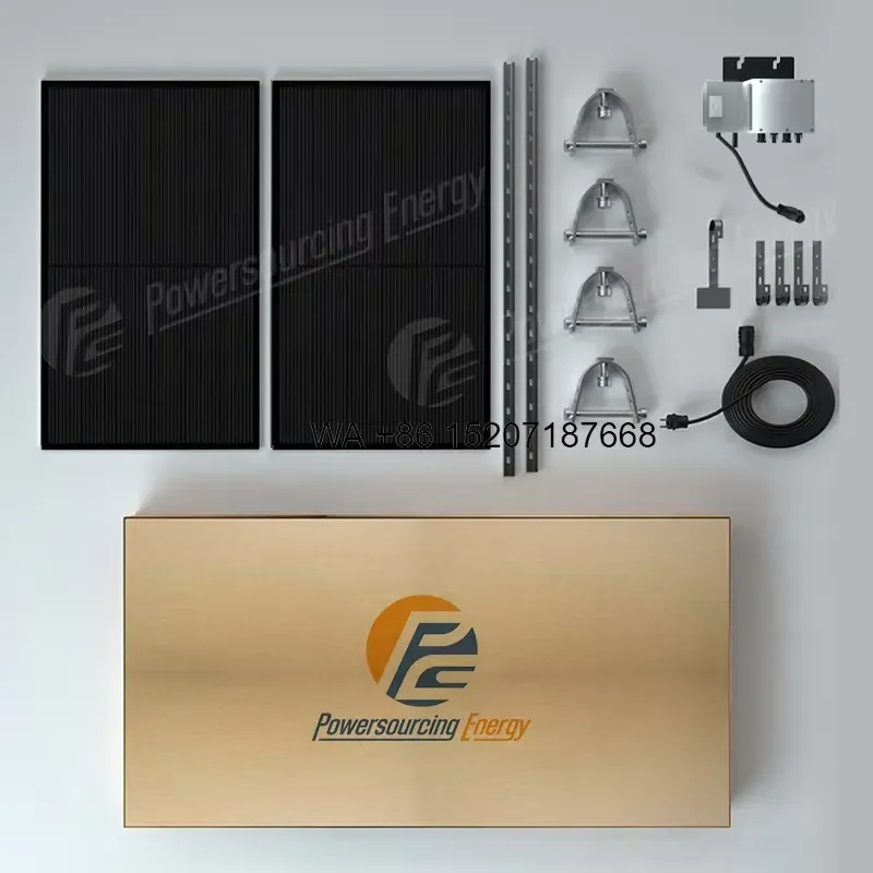Wmwmnu for Germany System Plug and Play Solar Balcony Mount 800W Solar Panel Kit On Grid Complete Set for Home Power