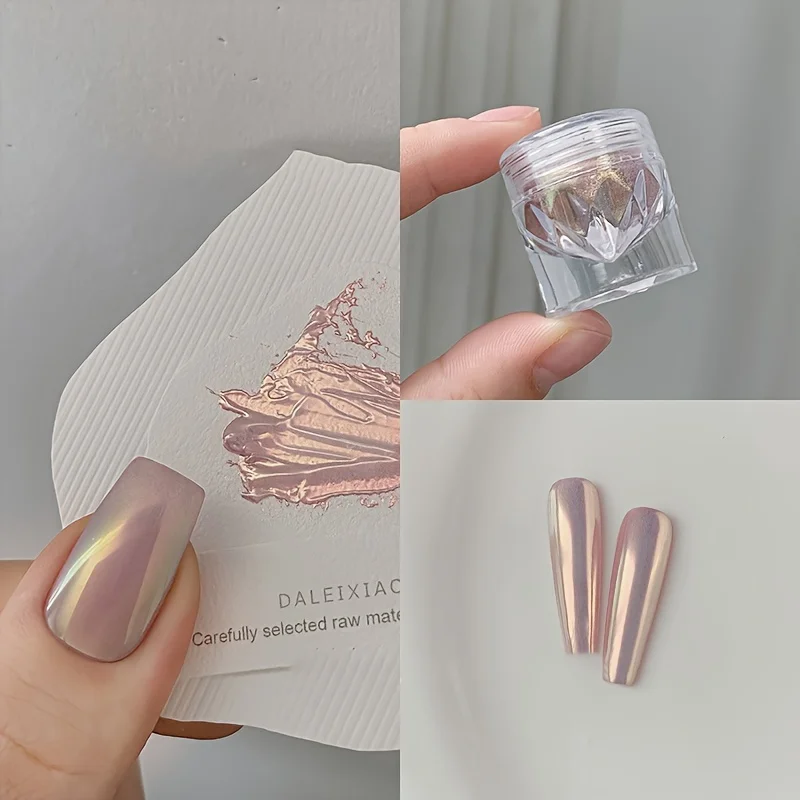 

7 шт./компл. пудра для ногтей с градиентом Aurora, многоцветный гальванический зеркальный эффект, блестящий блеск для дизайна ногтей