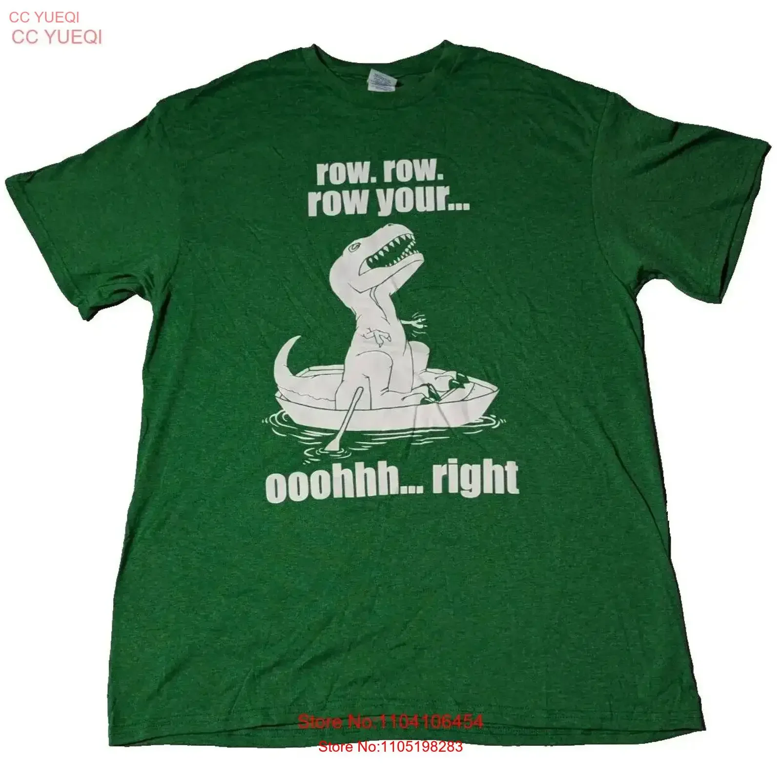 

T REX ROW YOUR OOOHHH RIGHT Мужская большая зеленая рубашка с тираннозавром, новая винтажная стираная уличная одежда с графикой, растянутая, унисекс, слегка