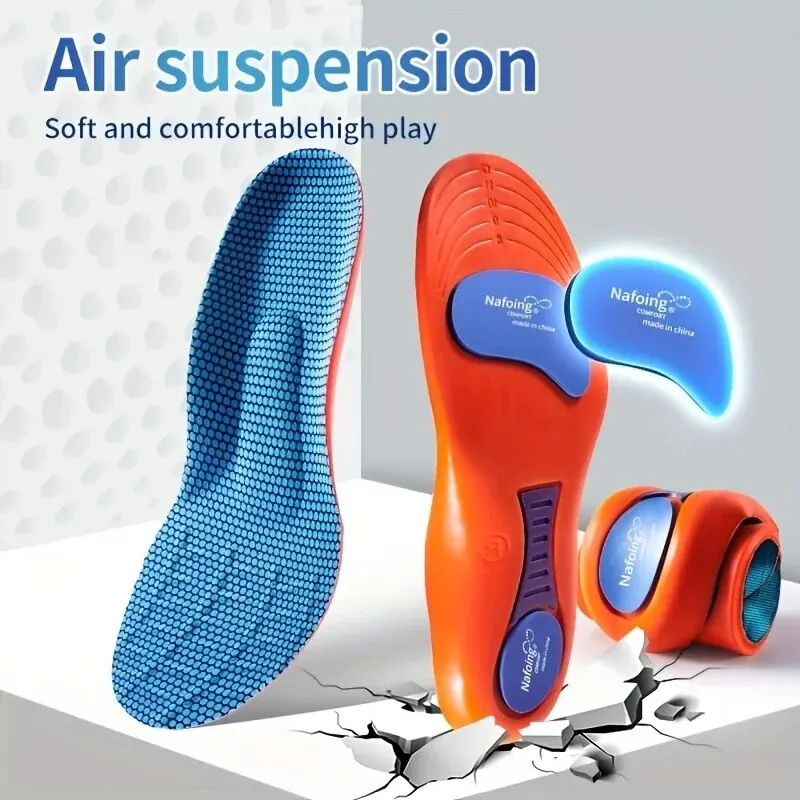 1 Pair New Sports Elasticity Insoles Elasticity Shock Absorption Breathable Running Insoles