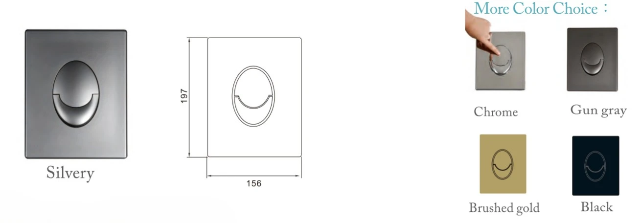 

GROHE Скрытая панель бака SkateAir Двойной пресс Пневматическая сантехника Настенная панель бака Кнопка