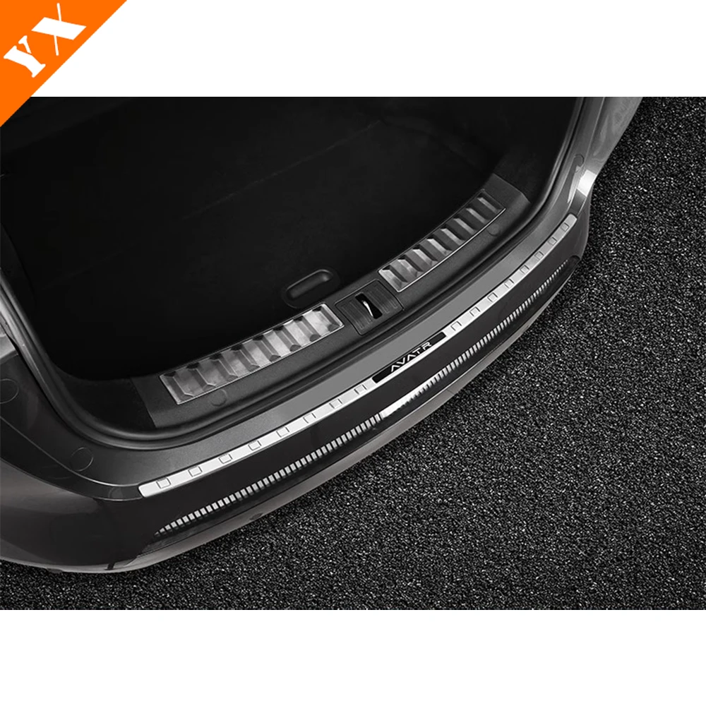 

For Changan AVATAR 11 2022-2024 Black Exterior Car Accessories Rear Trunk Protector Plate Anti Hit/Dust Sill Cover Stainless