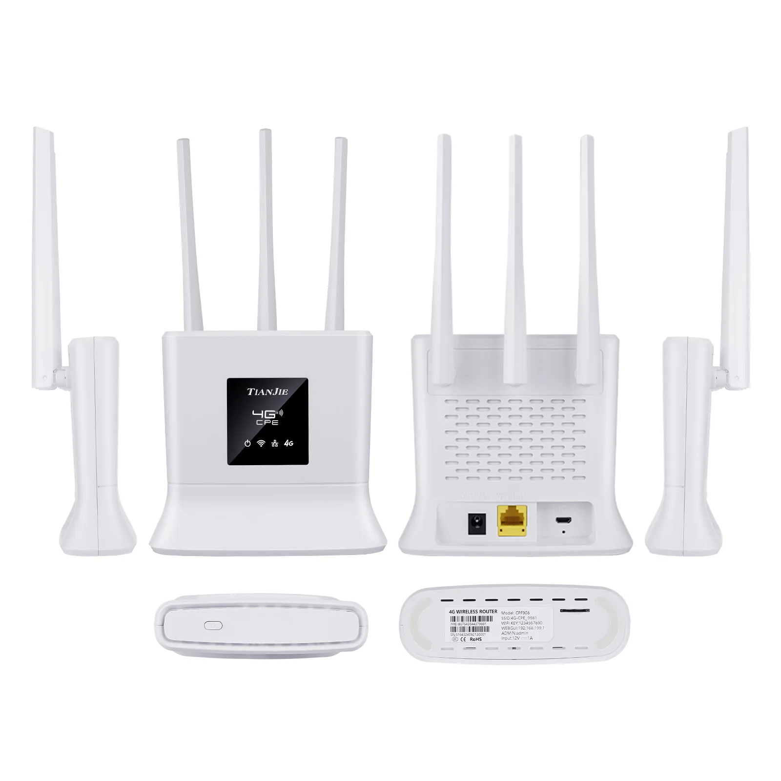 CPE906 Wifi Router 3G 4G CPE Modem 4g Wifi Sim Card External Antenna RJ45 WAN LAN High Speed Wireless Routers Network Adaptor