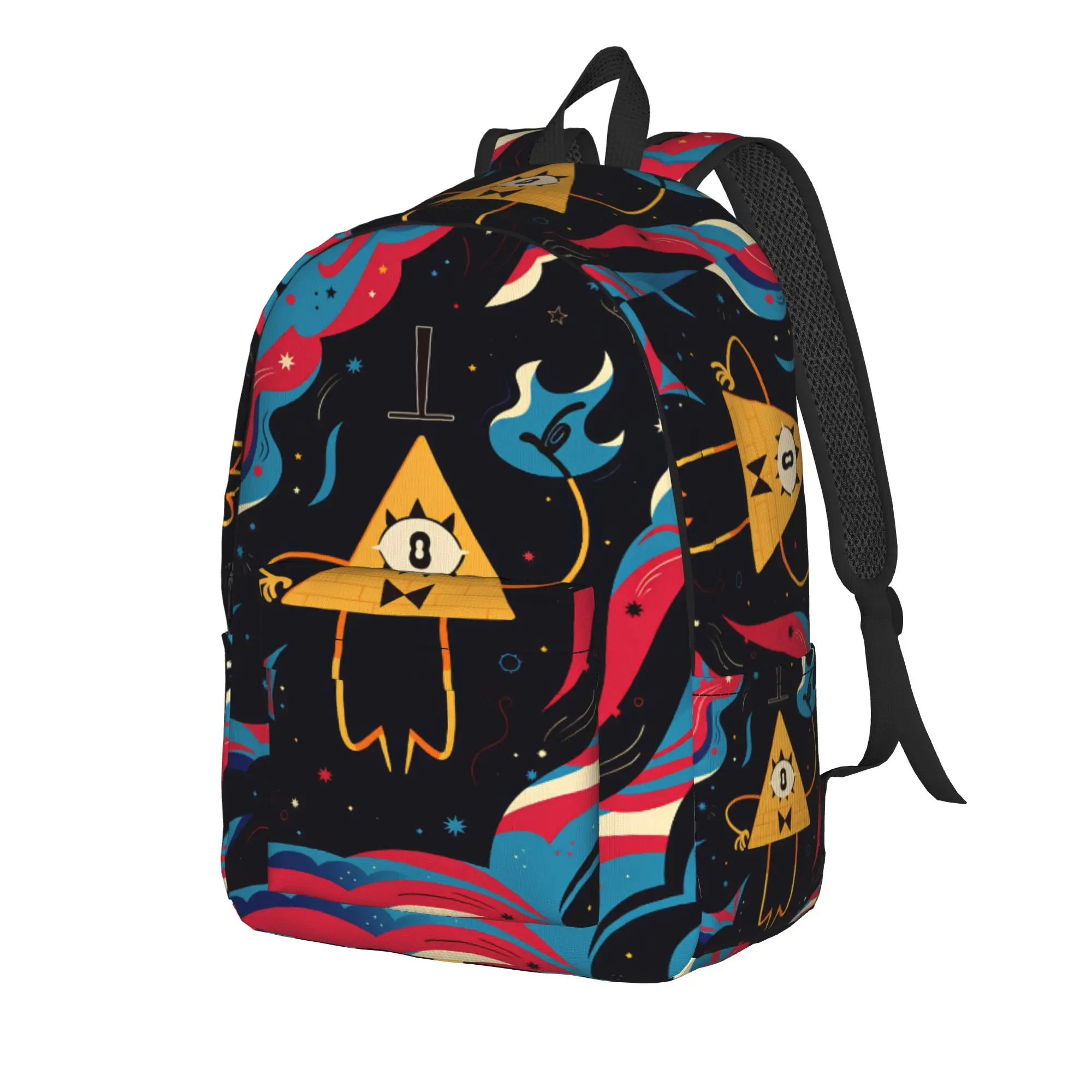 Cartoon G-Gravity Fall Backpack Bill Cipher Fun Backpacks Female University Soft High School Bags Colorful Rucksack
