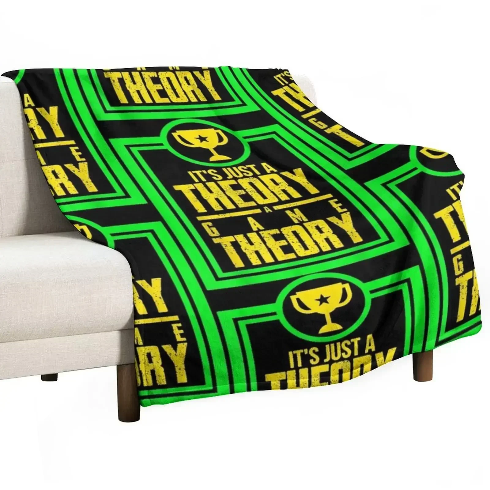 

Its Just A Theory Love Field Of Study Retro Videogame Gift Throw Blanket Giant Sofa Plaid on the sofa Blankets