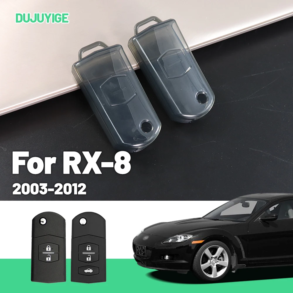 

Clear TPU Car Key Case For Mazda RX-8 RX8 2003-2012 Key Fob Cover Protector Shell Auto Accessories 2004 2005 2006 2007 2008 2009