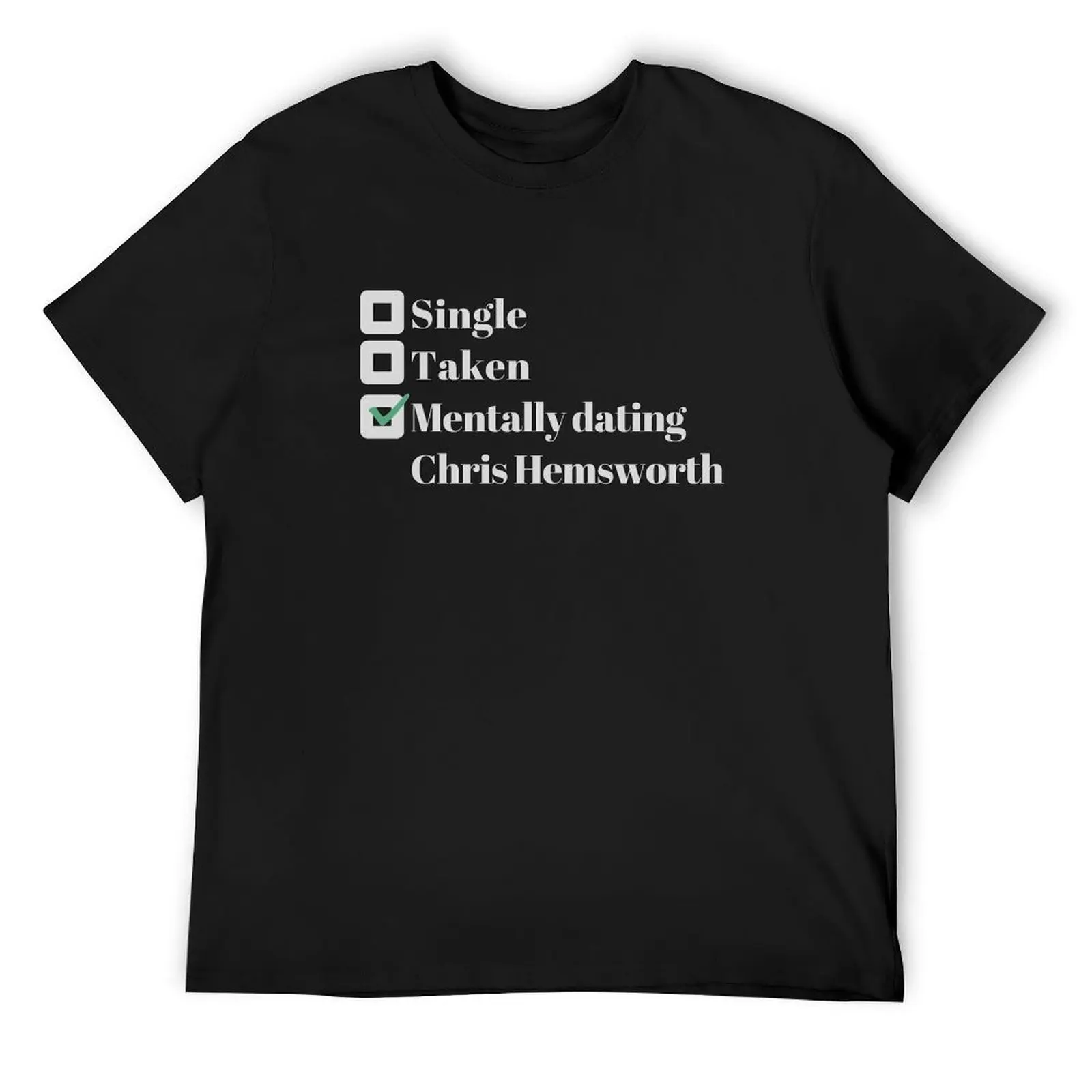 Mentally dating Chris Hemsworth T-Shirt rapper graphic tees oversized graphic tee baggy shirts Men's t-shirt