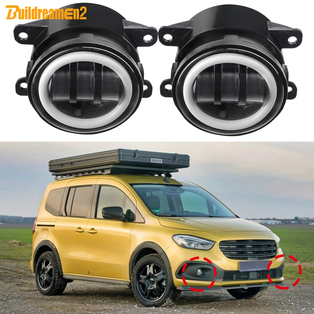 2 X 30W 6000LM Car LED Fog Light Assembly For Mercedes Benz Citan W415 2012-2021 Angel Eye Fog Daytime Running Turn Lamp H11