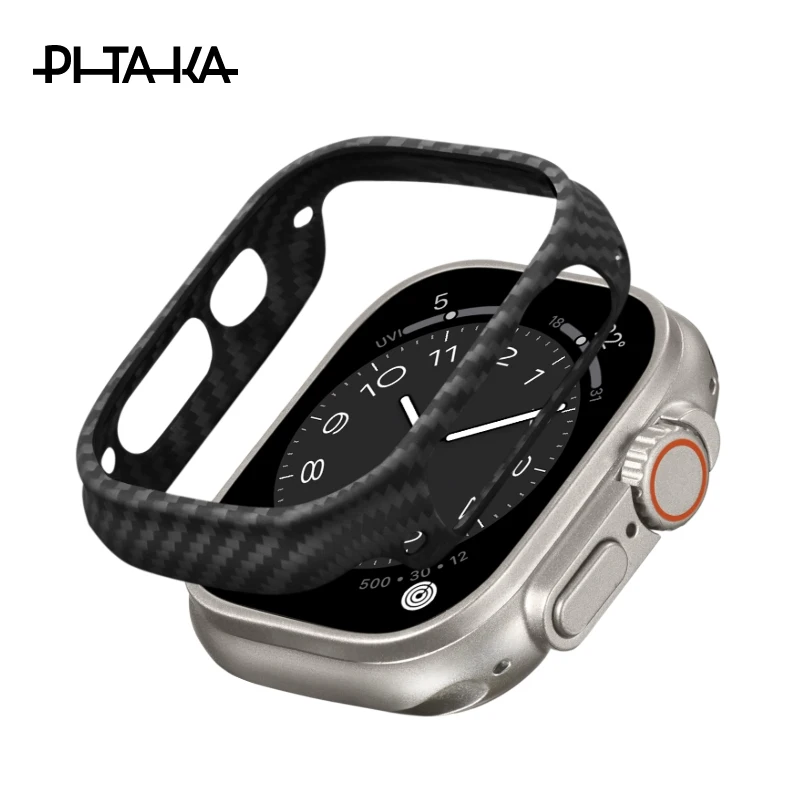 حافظة بمقبض PITAKA Kevlar 600D Sunset Moon Rise لساعة Ultra2/S11/10/9 حافظة واقية خفيفة الوزن مضادة للسقوط 42/46/49 مللي متر