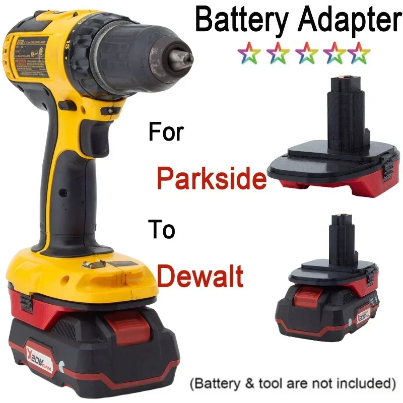 li ion bateria conversor adaptador para dewalt acessorios electric power tool ferramenta para parkside lidl x20v 18v niquel 01