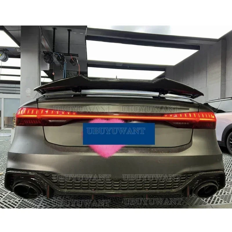 Carbon Fiber Rear Trunk Lid Car Spoiler Wings Car Tuning Accessories Part FOR AUDI A7 S7 RS7 C8 (karztec Style)