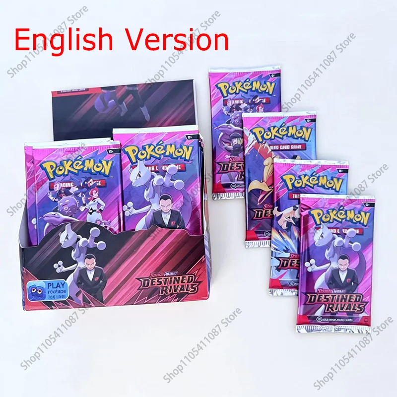 360 Stück Pokémon-Karten TCG Destined Rivals Scarlet & Violet Booster Box Sammelkarten Englische Booster Kampf-Transaktionskarten