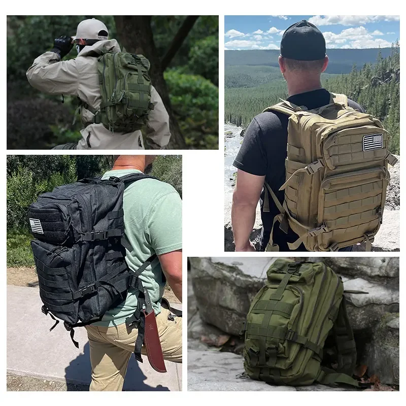 GG 50L Tactical Backpack Men's Travel Large Capacity Rucksacks Men Waterproof Outdoor Sports Multi-functional Bags - view 6