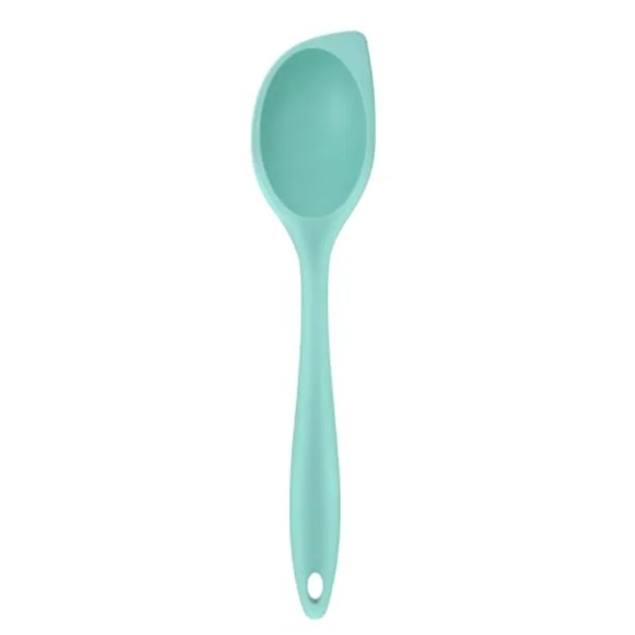 

Silicone Corner Spoon Solid Heat Resistant Rubber Spoonula for Mixing Serving Scraping Non-stick Solid Cng Spoons