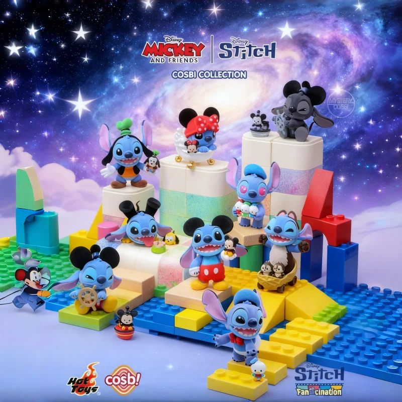 

Новые оригинальные горячие игрушки Stitch Mania серии Микки и друзья Stitch Cosbi слепая коробка аниме периферийные игрушки