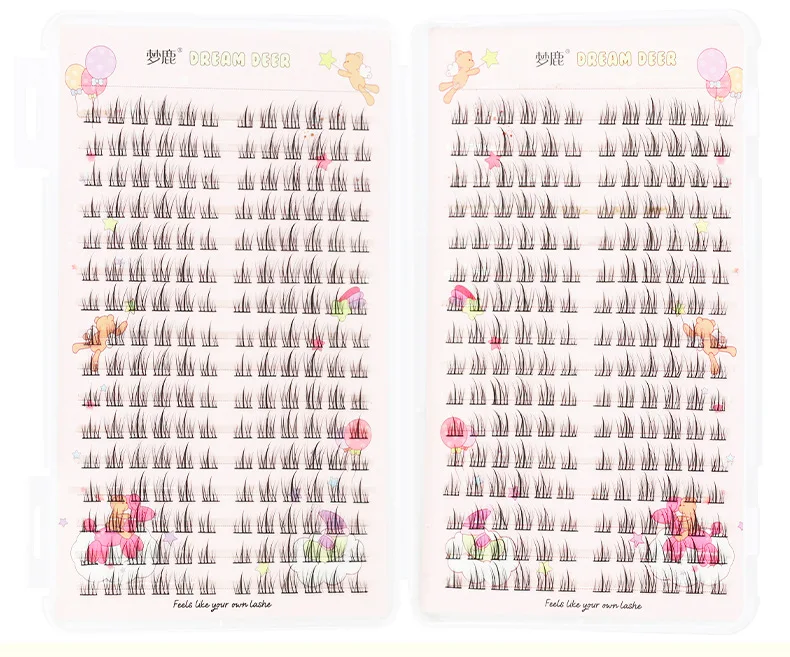 32Rows Manga Lash Eyelash Book High Quality Cluster Lashes Manhua Eyelashes Elf Makeup Strand Eyelashes Y2K Eyelashes Extension