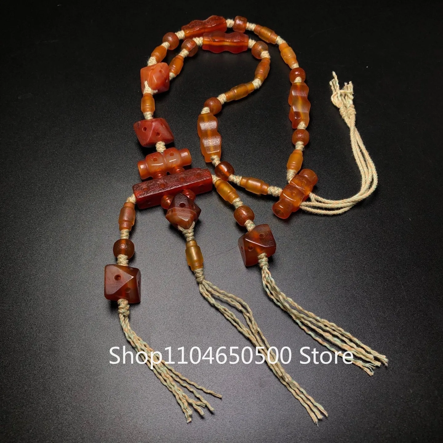 Редкий тибетский буддийский агатовый кулон-амулет LuLuTong Dzi Beads G4942