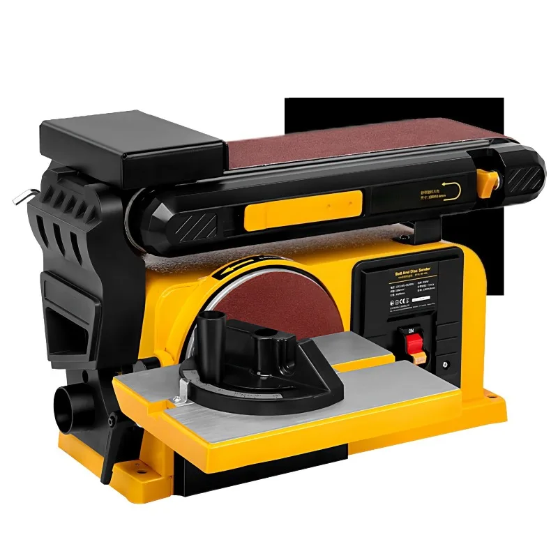 Bench Belt Disc Sander Multi‑Function Woodworking Grinder For Surface Polishing Sanding Knife Sharpening DIY Workshop Processing