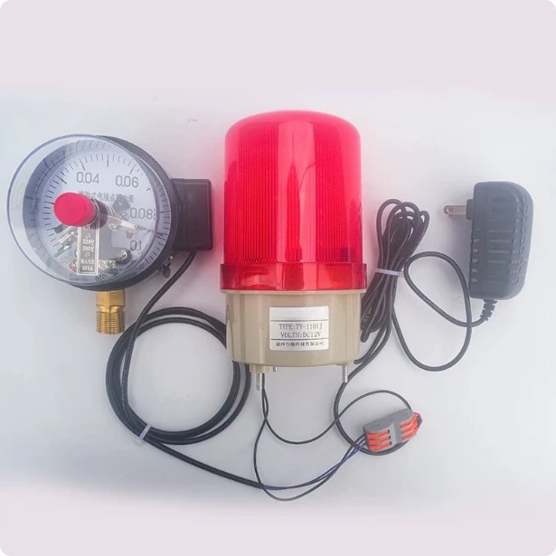 High/Low Pressure Alarm with Audible & Visual Alert for Air, Oil, Water & Gas, Heavy Duty Industrial Monitoring Control System