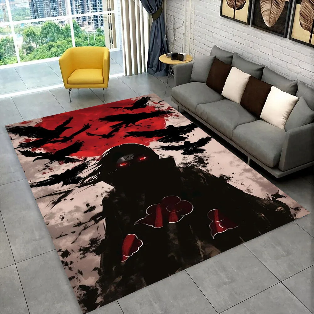 3D N-Naruto Cartoon Anime I-Itachi Carpet Rug for Playroom Bedroom Living Room Sofa Home Decor,kids Area Rug Non-slip Floor Mat