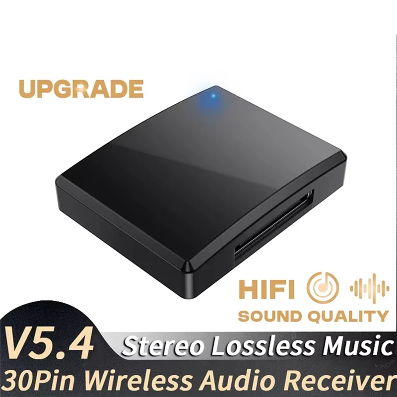 Стабильная производительность-30-контактный Bluetooth 5.4 аудиоприемник HIFI без потерь музыка высокая совместимость беспроводной A2DP для 30-контактной док-станции Analo