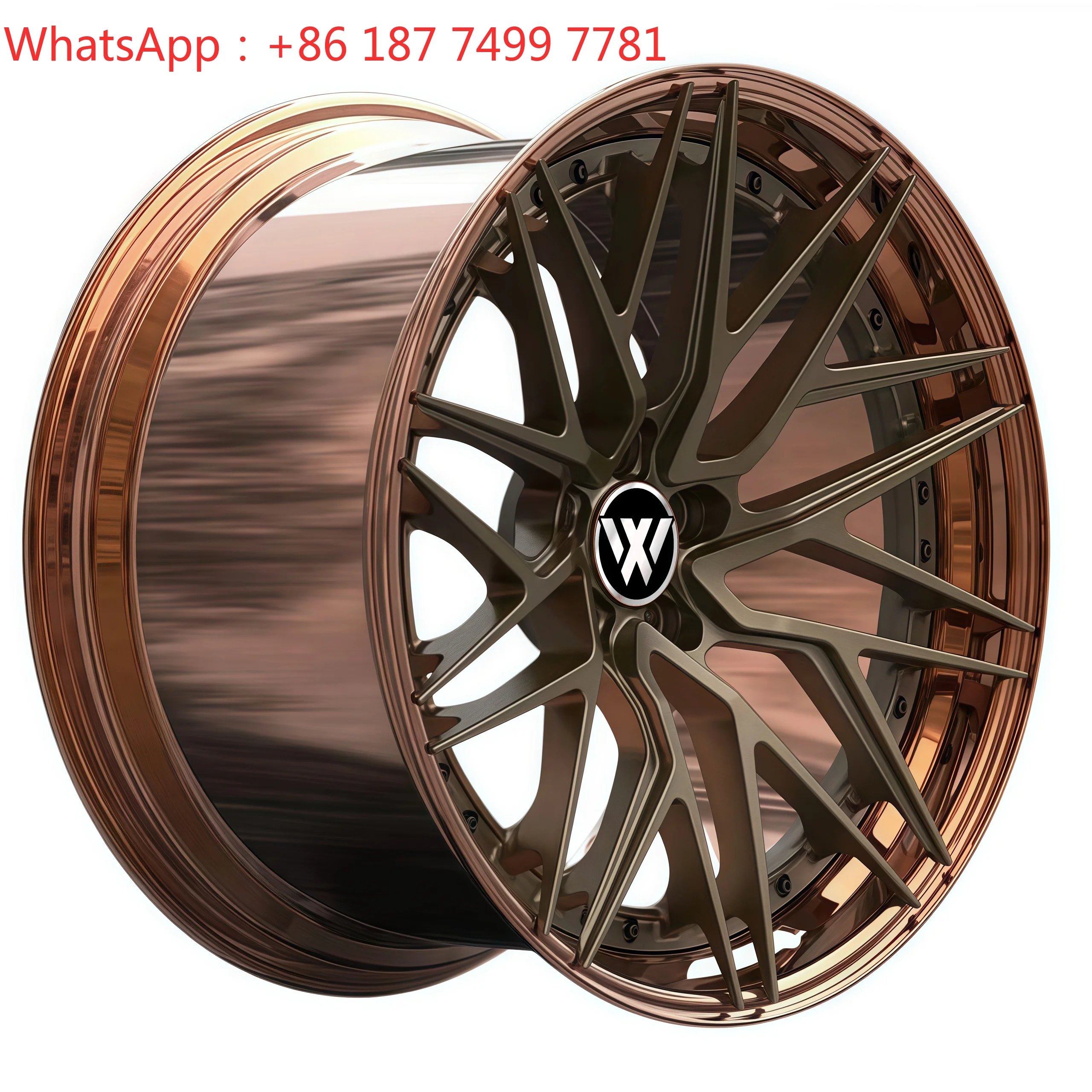 Custom Two-tone Five Spoke Forged Aluminum Wheels 5x112 5x120 18-22 Inch Luxury SUV Rims