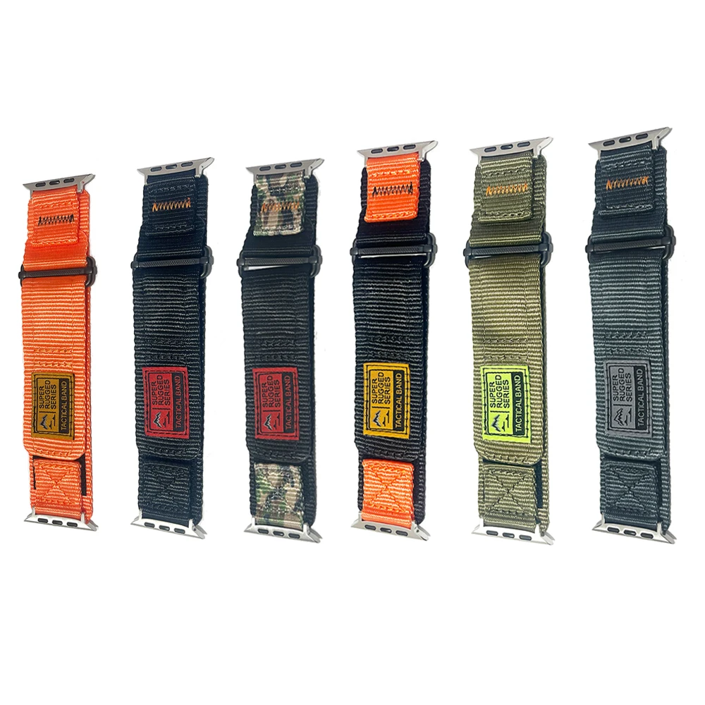 حزام ساعة فيلكرو من النايلون لساعة أبل الترا 2 49 ملم 45 ملم 44 ملم 42 ملم، لساعة أبل 9/8/7/6/5/4/3/SE Ultra 2 #6