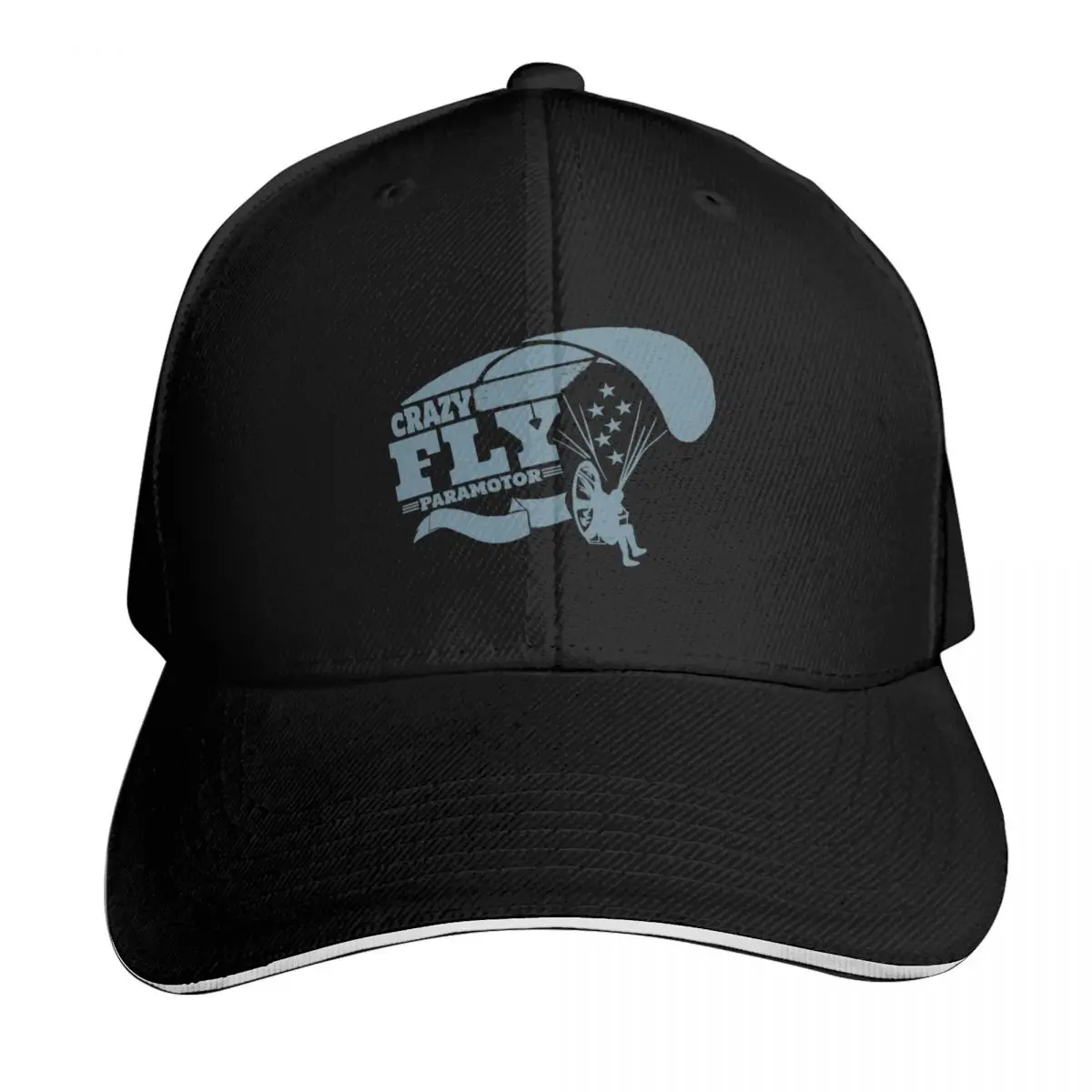 Paramotor Powered Paraglider Crazy Fly Baseball Cap Curved Brim Classic Fit Low Profile Unstructured Unisex for Men Women