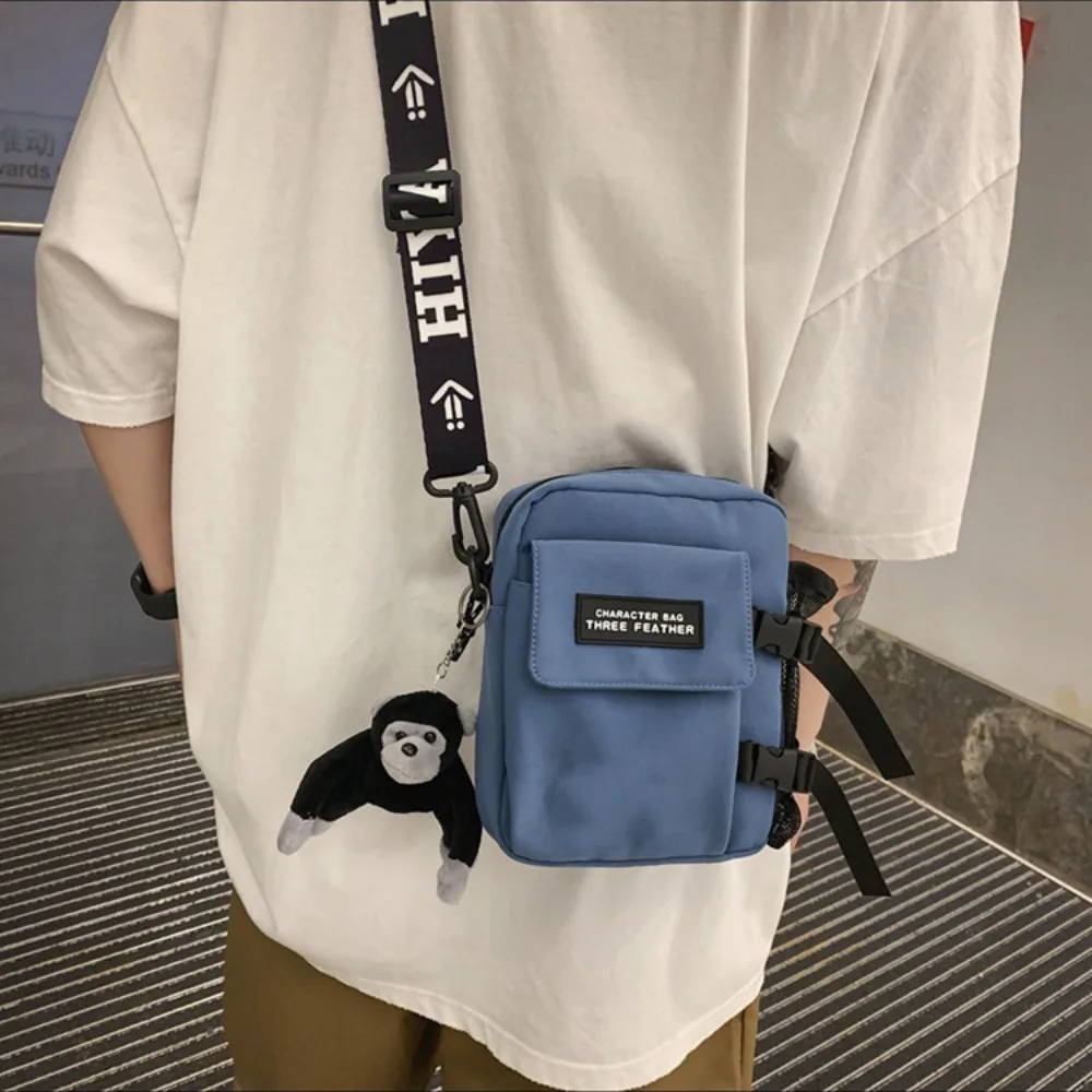 Trendy Couple Canvas Shoulder Bag Messenger Bag Casual Man Daily Commuting Bag Oudoor Travel Beach Bag