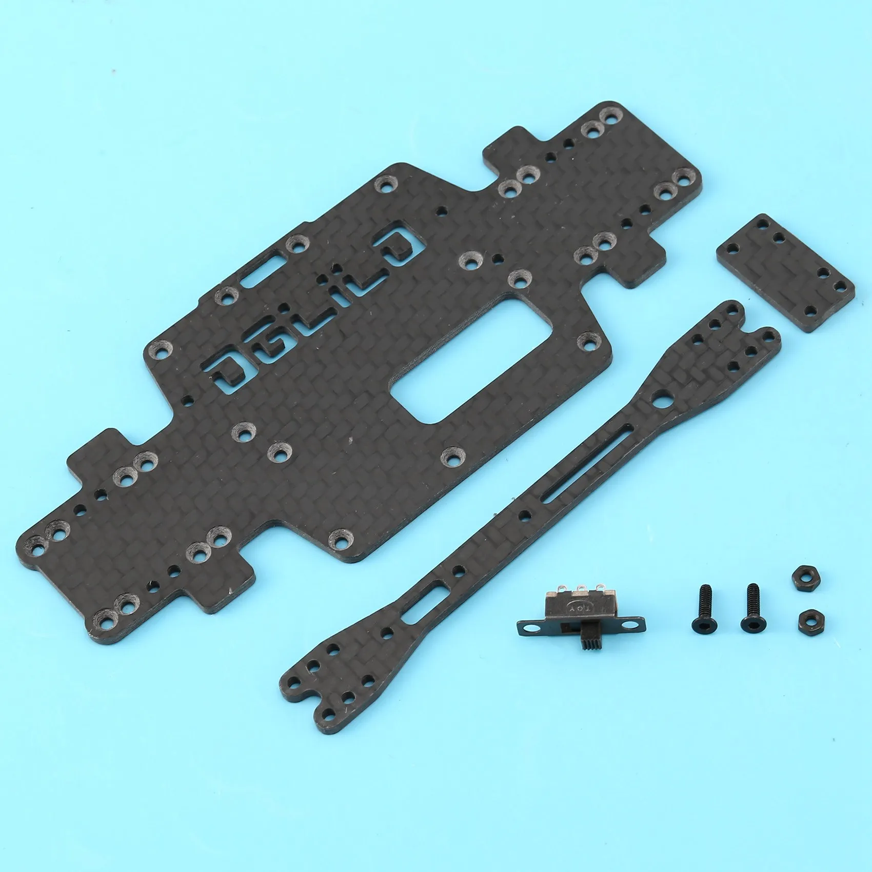 for Wltoys K969 K979 K989 K999 P929 P939 1:28 RC Car Spare Parts Upgraded Carbon Fiber Chassis Car Bottom Low Body Shell