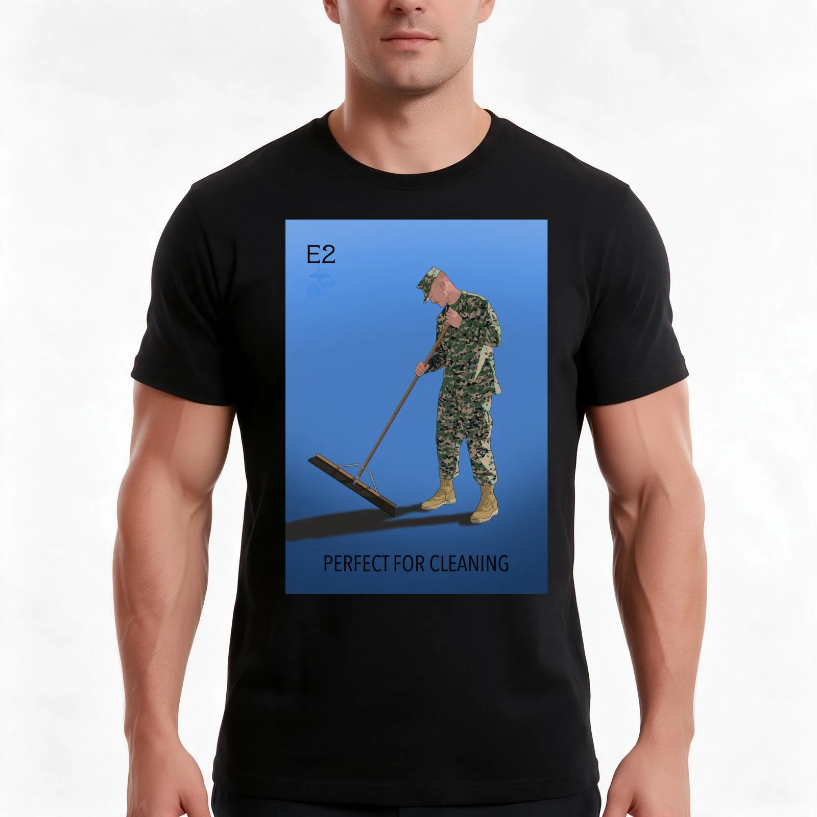Loteria PFC USMC card T-Shirt Summer Casual Cotton Tee Oversized Streetwear Tops Vintage Graphic Print Unisex Men Women