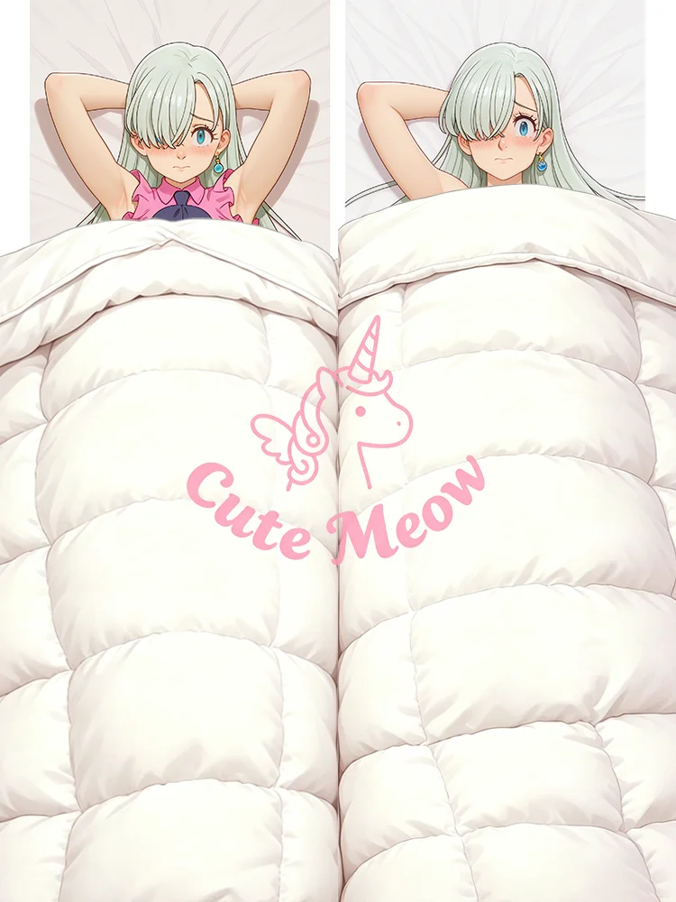 Elizabeth Liones Dakimakura anime DIY girl Double-sided Print Life-size body pillows cover Adult pillowcase