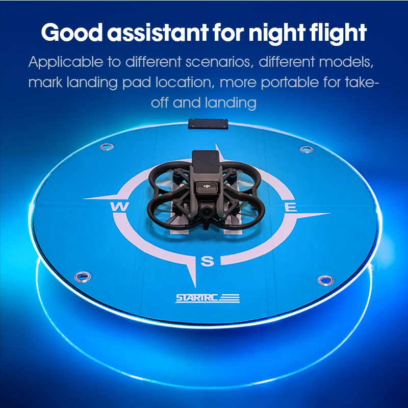 STARTRC Drone Landing Pad with LED Light Flashing Lamp for DJI Avata 2/Mini 4 Pro/Mini 3/Air 3/Mavic 3 Pro/Air 2s Accessories