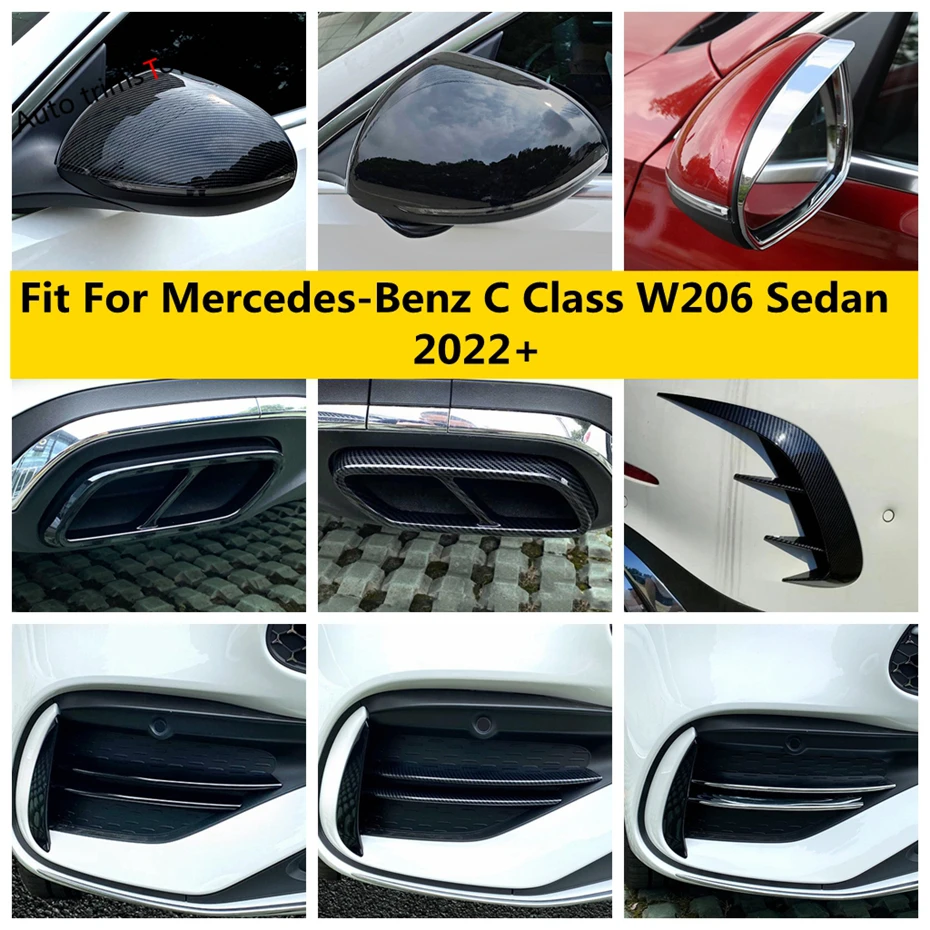 

Rearview Mirror Rain Eyebrow Front Fog Light Lamp Cover Trim For Mercedes-Benz C Class W206 Sedan 2022 2023 2024 Car Accessories