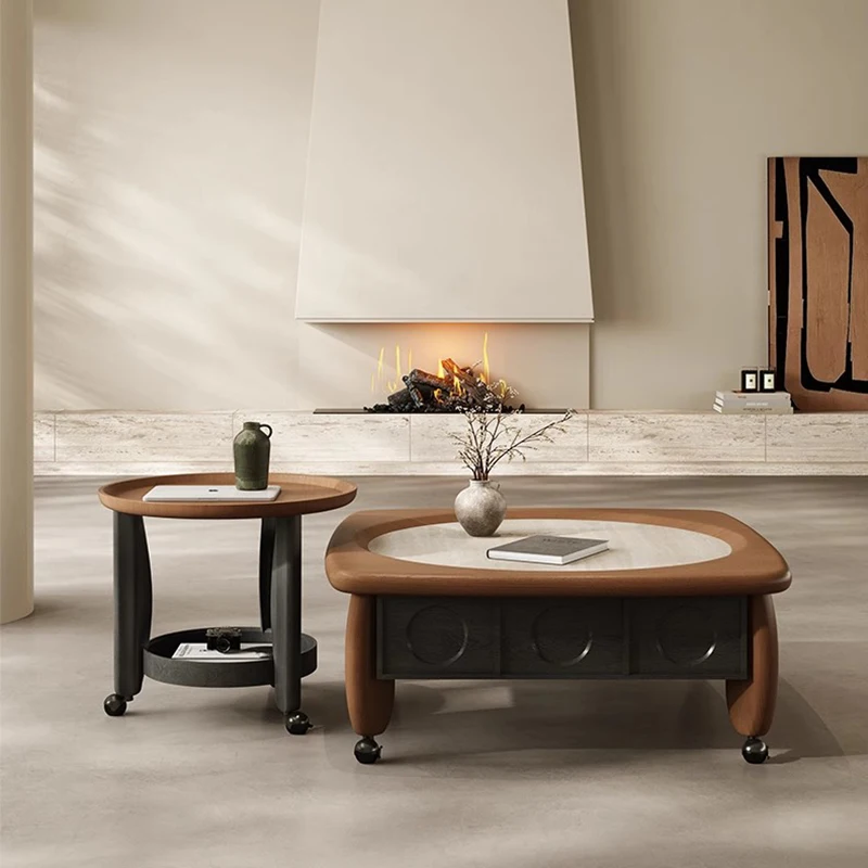 

Nordic Modern Coffee Table Storage Unique Moving Aesthetic Cheap Side Table Books Minimalist Mesa Auxiliar Postmodern Furniture